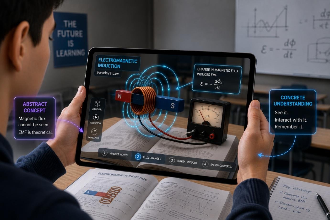 From Abstract Concepts to Concrete Lessons: How Augmented Reality Makes the Unseen Visible