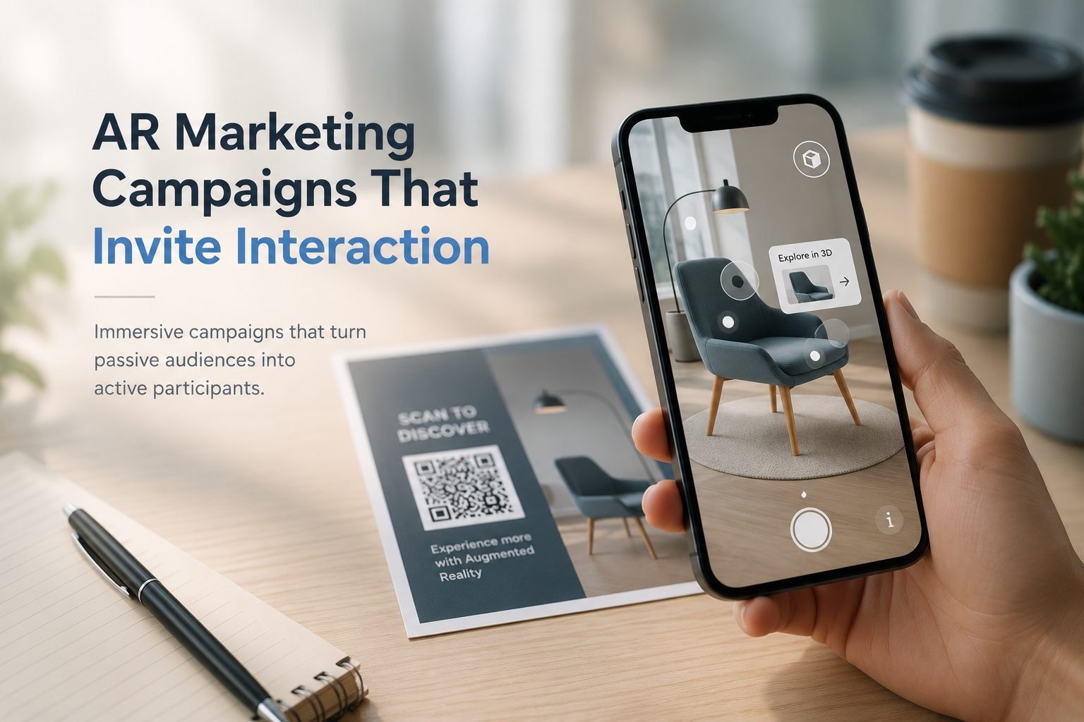 Poster and product packaging coming to life through an AR marketing experience on a phone