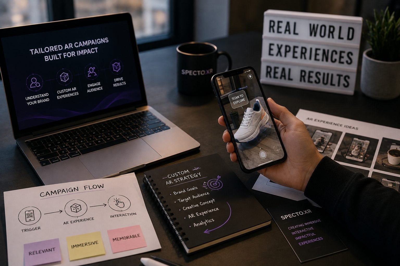 Specto XR interactive AR marketing campaign in use